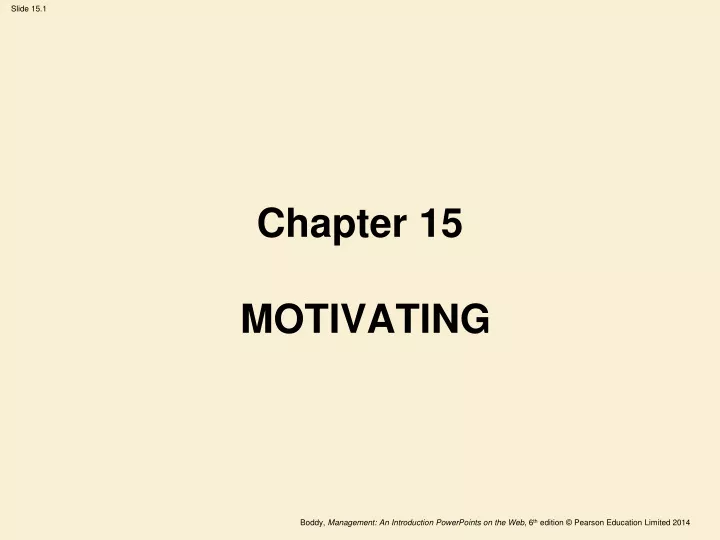 chapter 15 motivating