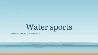 Water sports