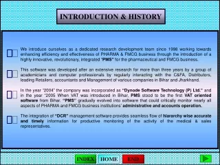 INTRODUCTION &amp; HISTORY