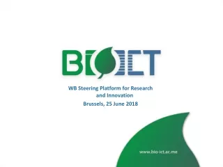 WB Steering Platform for Research and Innovation Brussels, 25 June  201 8