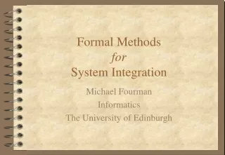 Formal Methods  for System Integration