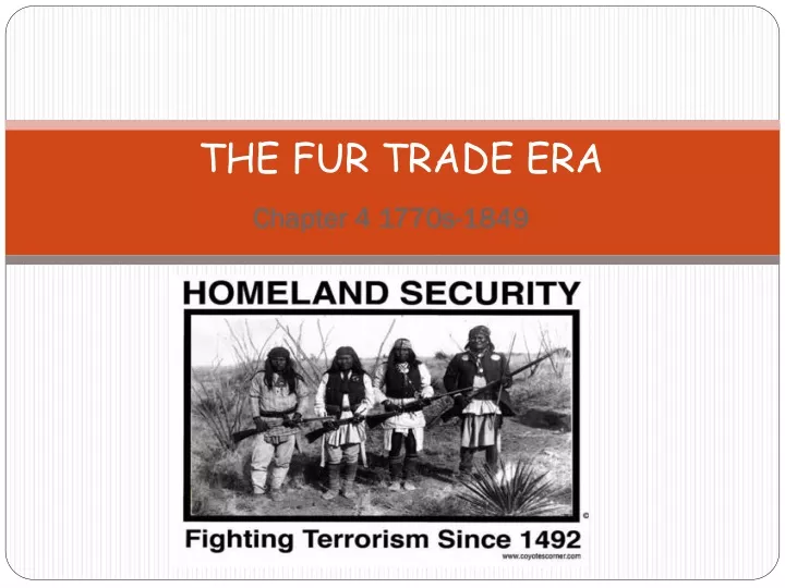 the fur trade era
