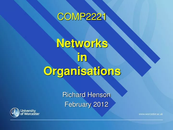 comp2221 networks in organisations