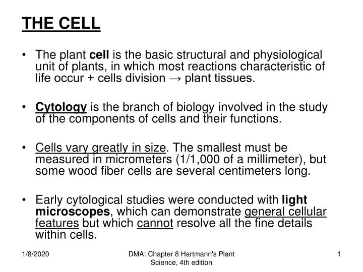 the cell the plant cell is the basic structural