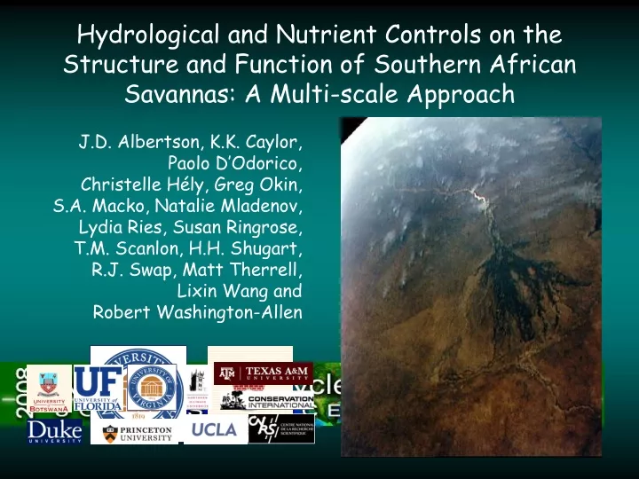 hydrological and nutrient controls