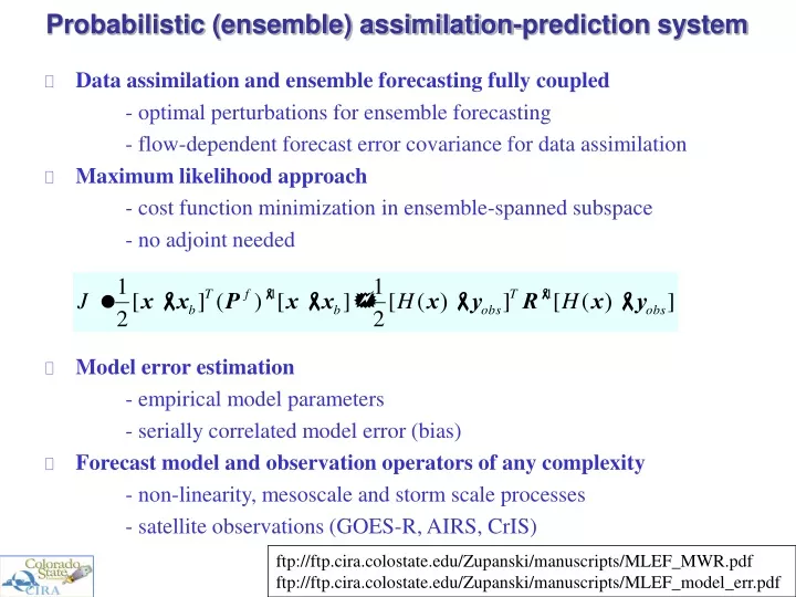probabilistic ensemble assimilation prediction system