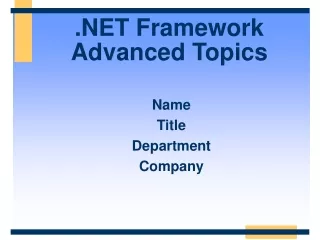 .NET Framework Advanced Topics