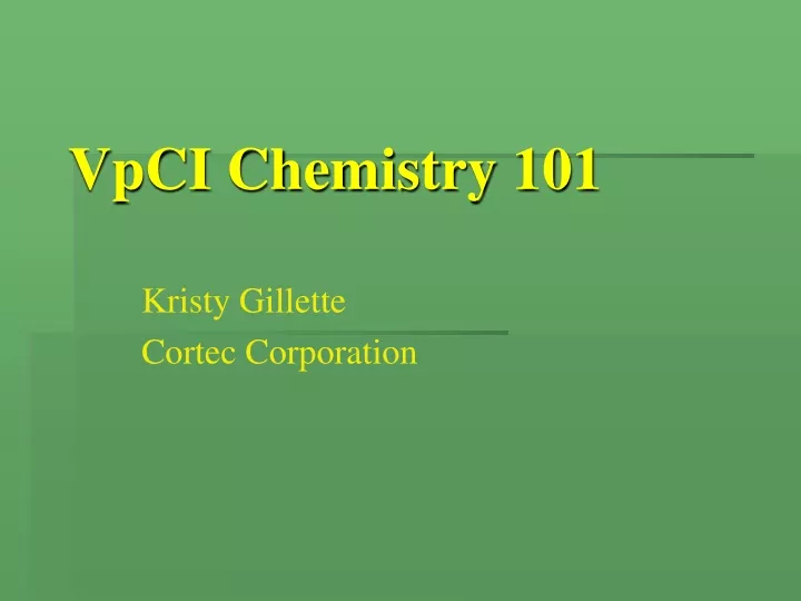 vpci chemistry 101