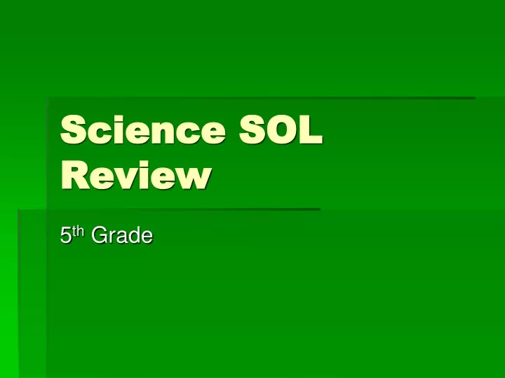 science sol review