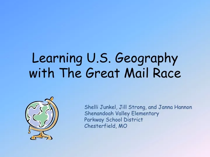 learning u s geography with the great mail race