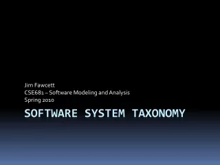 Software system taxonomy