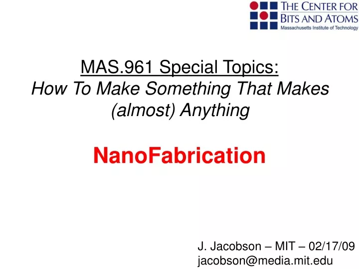 mas 961 special topics how to make something that