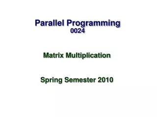 Parallel Programming 0024