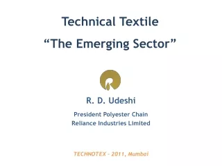 Technical Textile “The Emerging Sector”