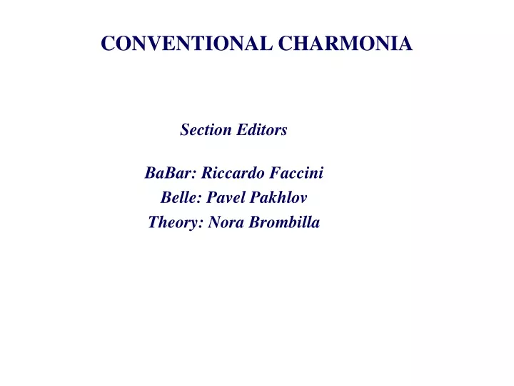 conventional charmonia