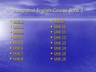 An Integrated English Course Book 2