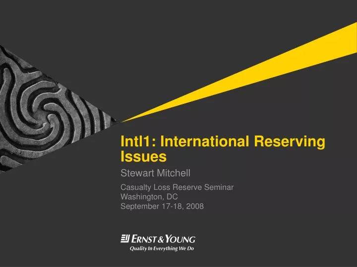 intl1 international reserving issues