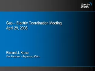 Gas – Electric Coordination Meeting  April 29, 2008