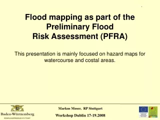 Flood mapping as part of the Preliminary Flood  Risk Assessment (PFRA)