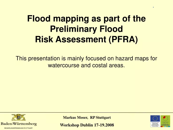 flood mapping as part of the preliminary flood