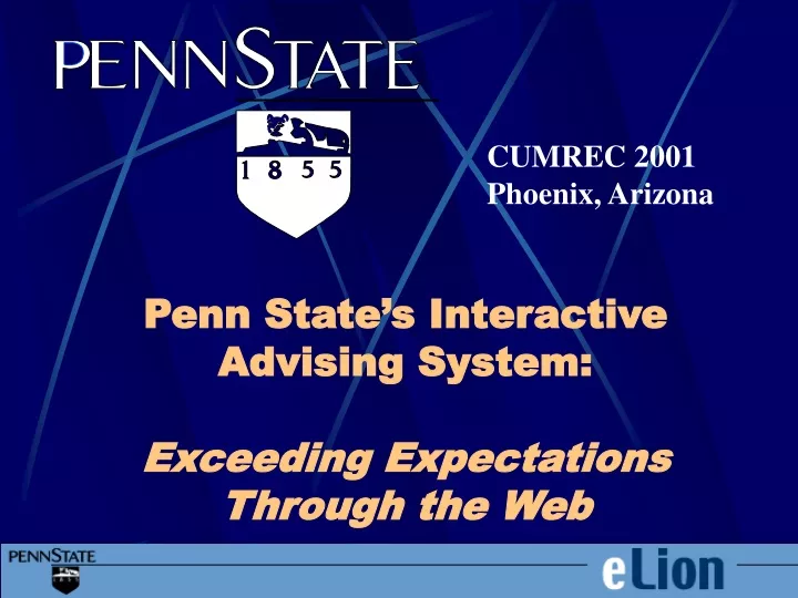 penn state s interactive advising system exceeding expectations through the web