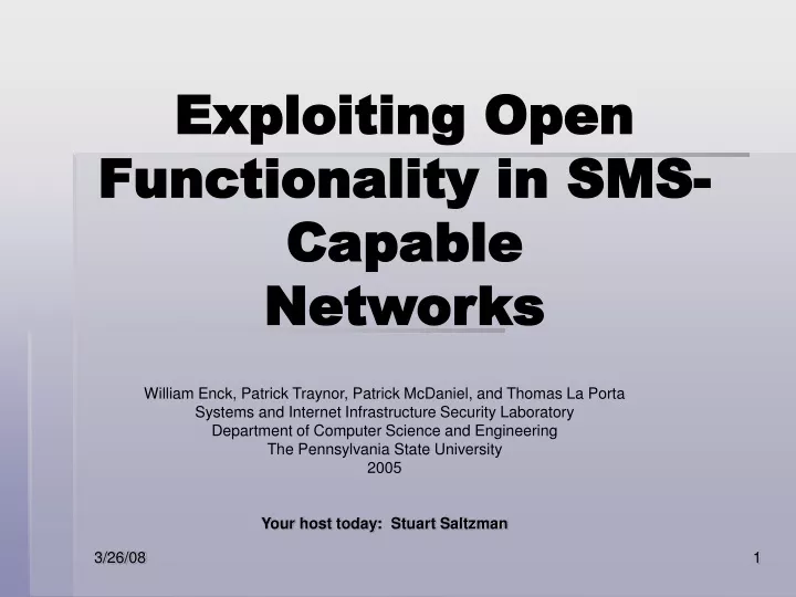 exploiting open functionality in sms capable networks