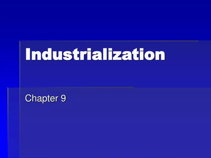 industrialization