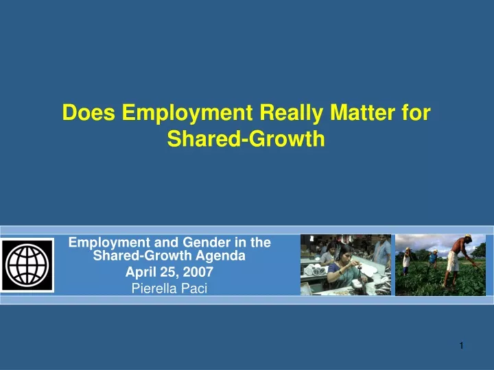 does employment really matter for shared growth