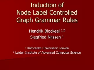 Induction of Node Label Controlled Graph Grammar Rules