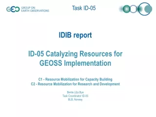 idib report id 05 catalyzing resources for geoss