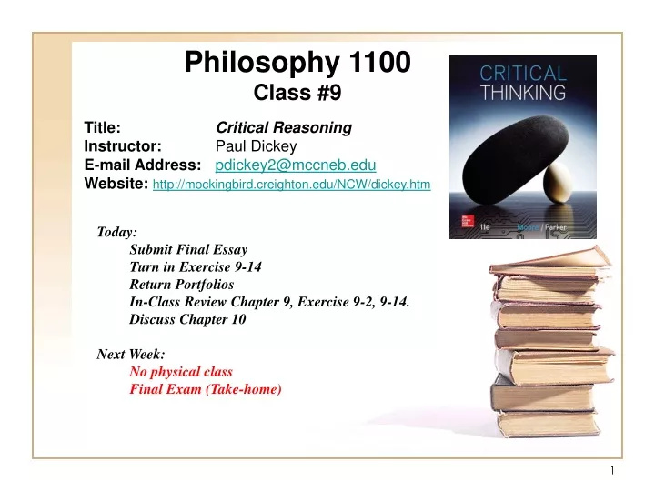 philosophy 1100 class 9