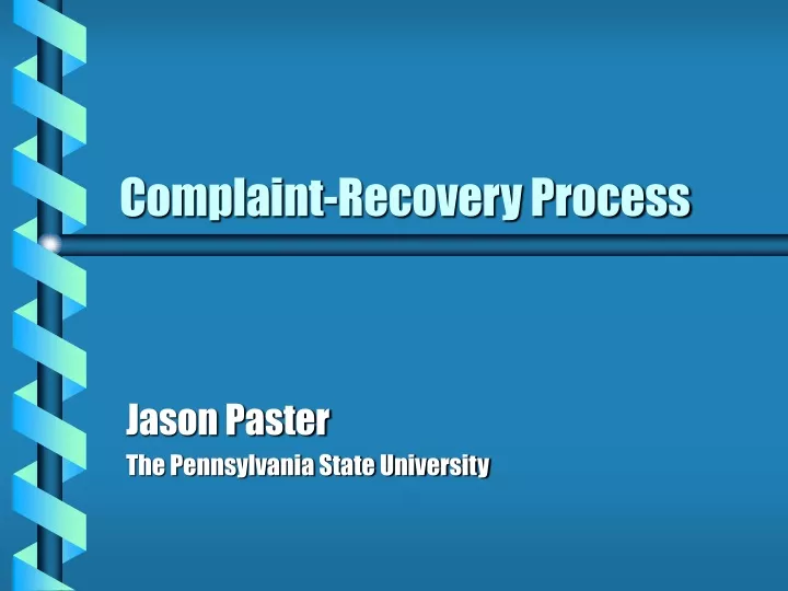 complaint recovery process