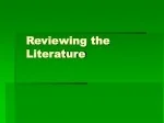 Maximizing Research Impact: Reviewing Literature for New Insights - slide 1