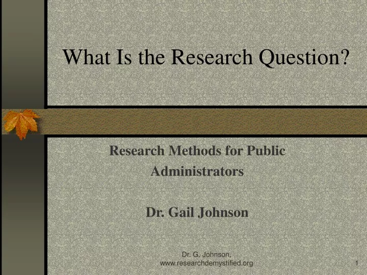 what is the research question