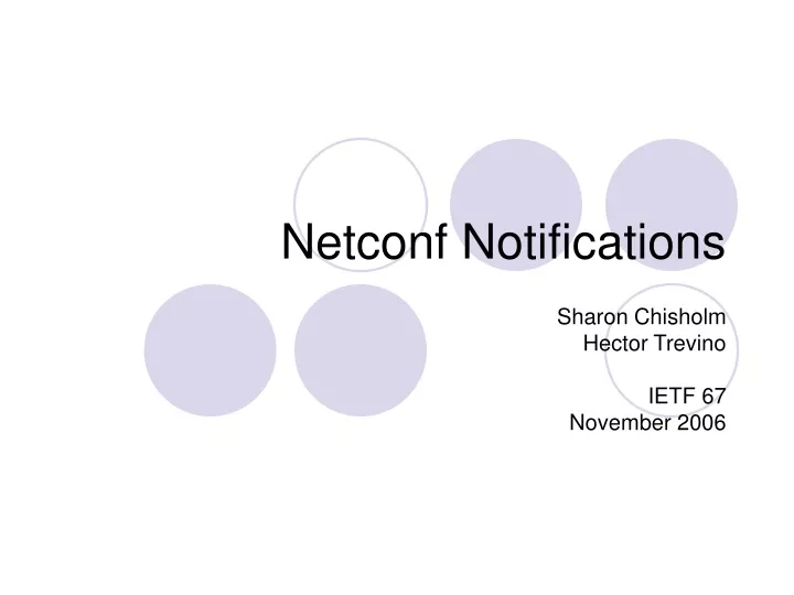 netconf notifications