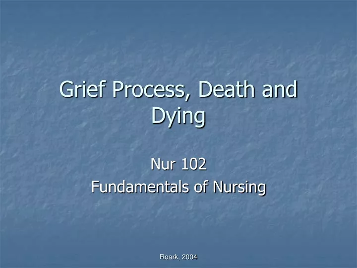 grief process death and dying