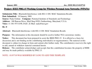 Project: IEEE P802.15 Working Group for Wireless Personal Area Networks (WPANs)