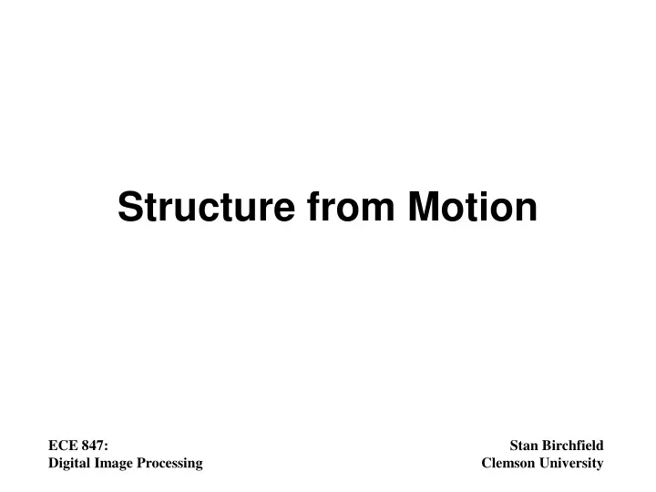 structure from motion