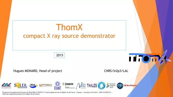 thomx compact x ray source demonstrator