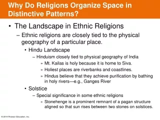Why Do Religions Organize Space in Distinctive Patterns?
