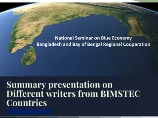 National Seminar on Blue Economy Bangladesh and Bay of Bengal Regional Cooperation