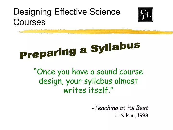 designing effective science courses