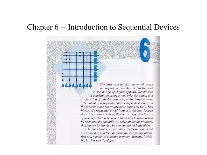 chapter 6 introduction to sequential devices