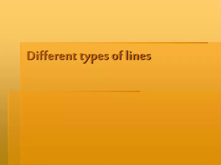 different types of lines