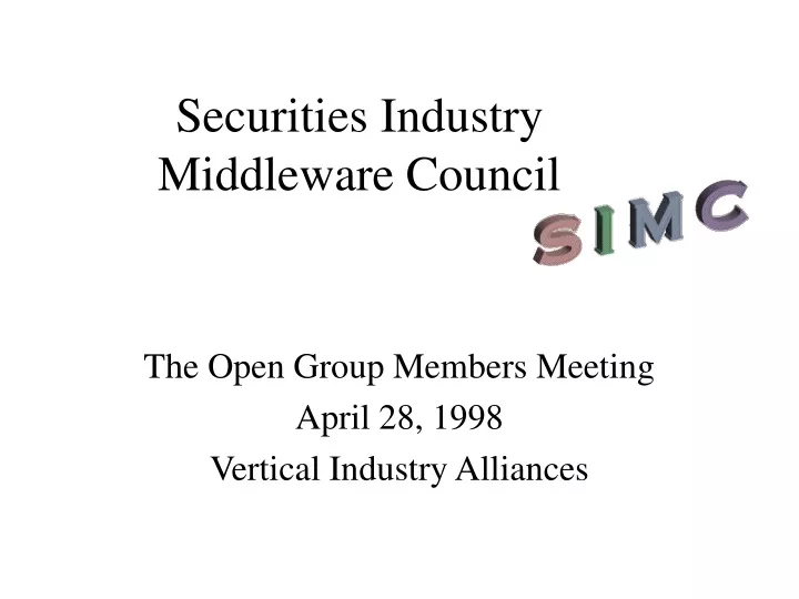 securities industry middleware council