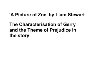 ‘A Picture of Zoe’ by Liam Stewart