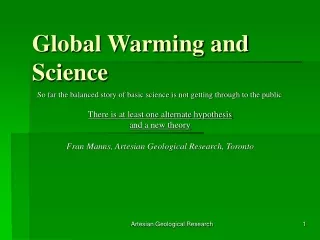 Global Warming and Science