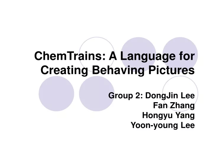 chemtrains a language for creating behaving pictures