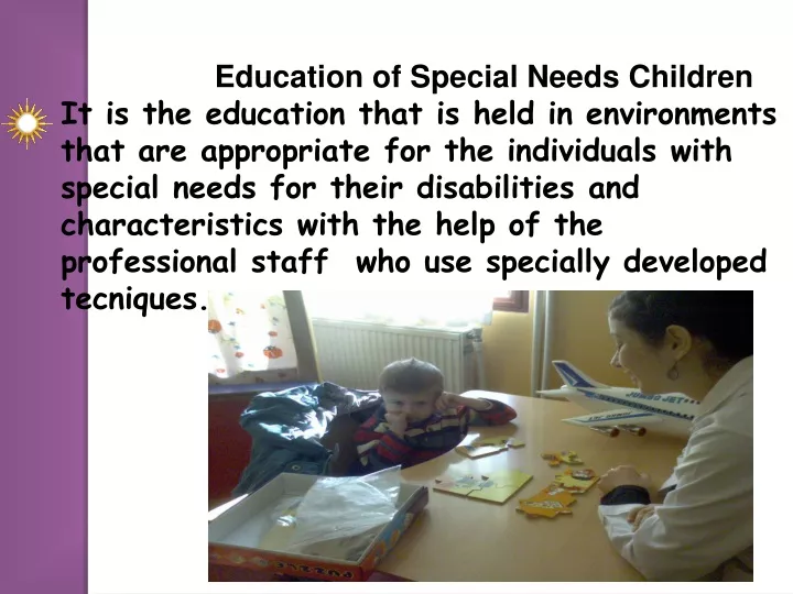 education of special needs children