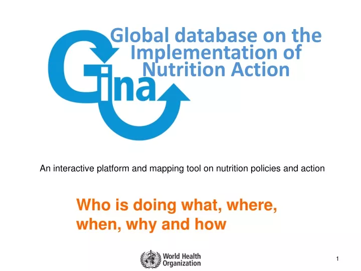 global database on the implementation of nutrition action